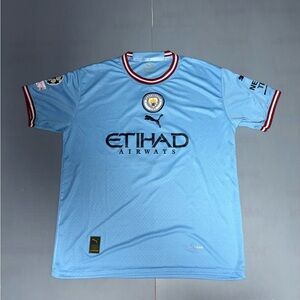 Puma Manchester City blue Haaland jersey Size XL replica, like new